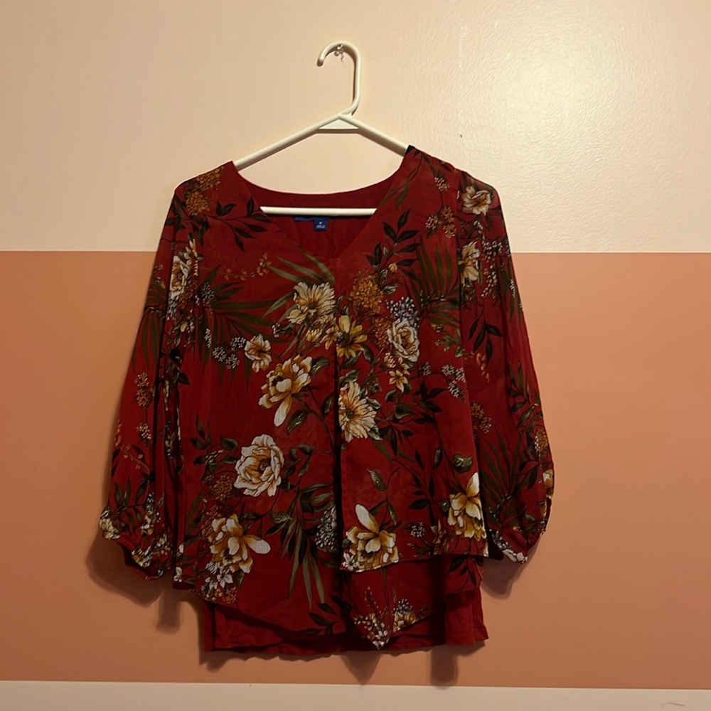 Floral long Sleeve APT.9 Blouse